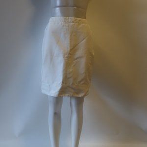 LIDA BADAY WHITE ZIPPER PENCIL SKIRT 10 *